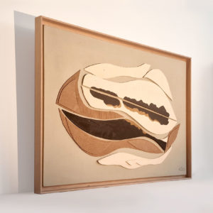 Emmanuelle Siary, HARMONIE (2025 - 71,5 x 54 - Grès et carton)