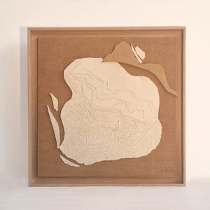 Emmanuelle Siary, ORGANIC 1 (2024 - 34 X 34 - Grès sur carton)